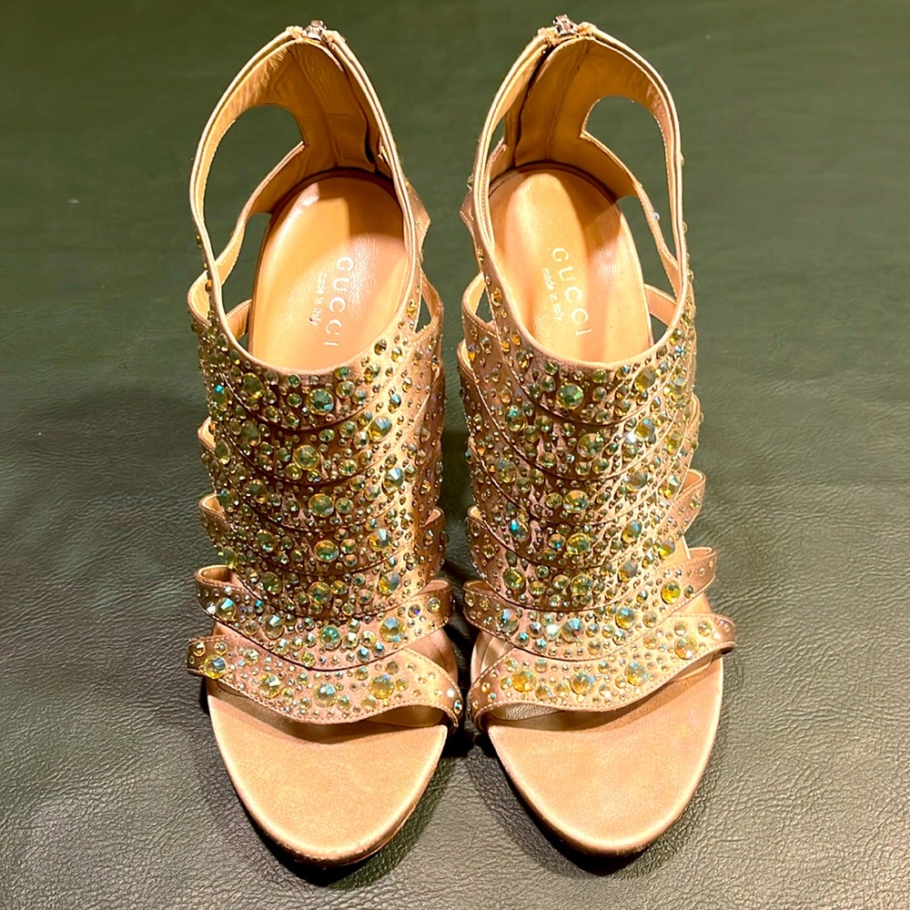 Gucci Swarski crystal booties worn once